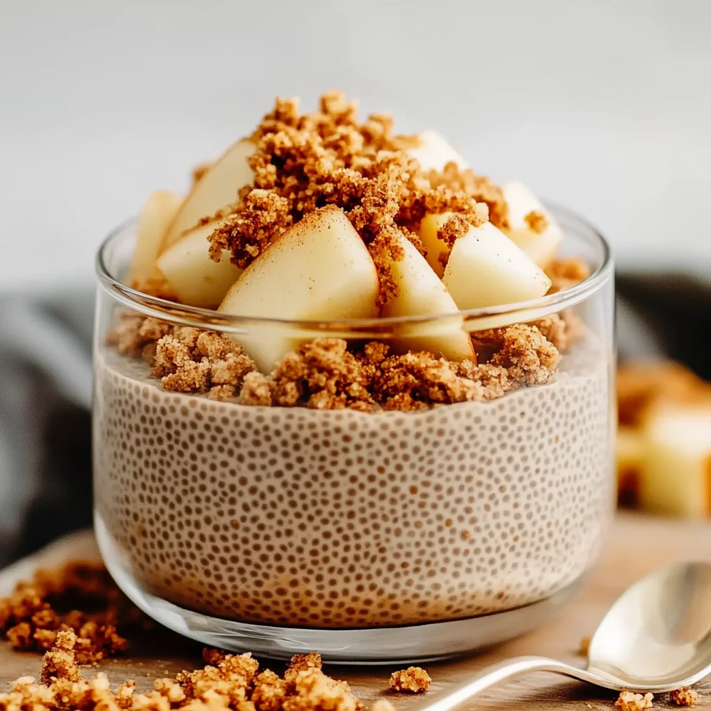 Apfel-Crumble-Chia-Pudding: