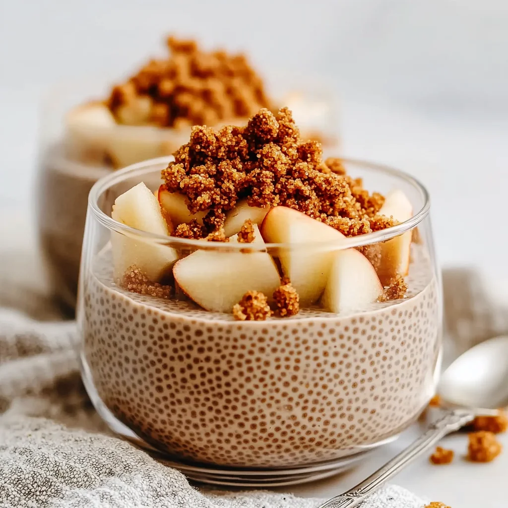 Apfel-Crumble-Chia-Pudding: