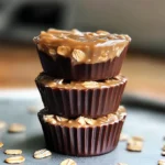 Erdnussbutter Protein Haferflocken Cups