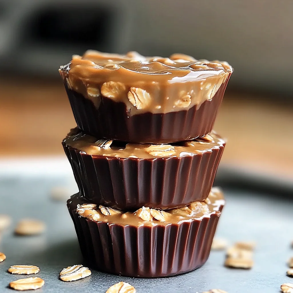 Erdnussbutter Protein Haferflocken Cups