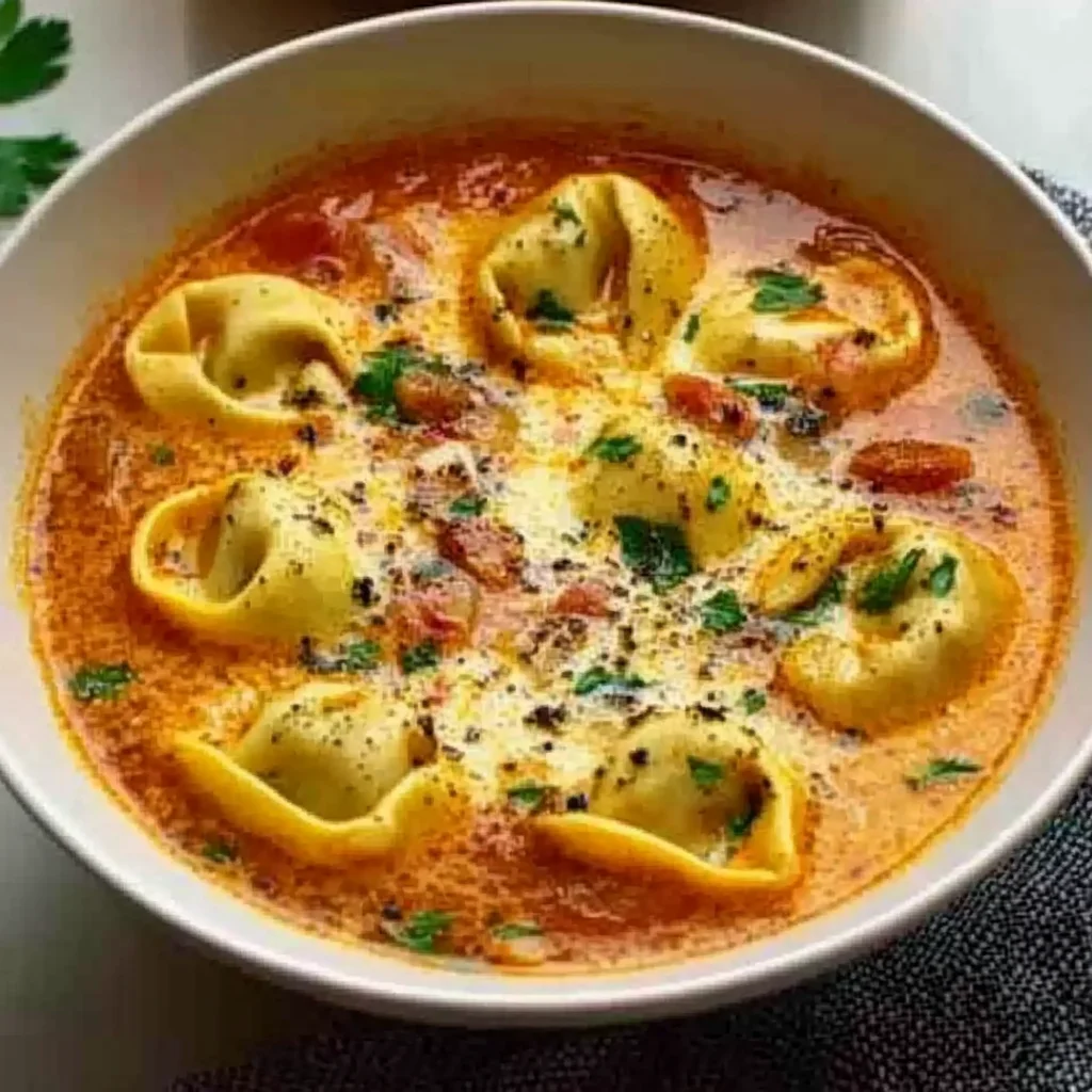 Käse-Tomaten-Tortellini-Suppe: Herzhaft & Lecker!