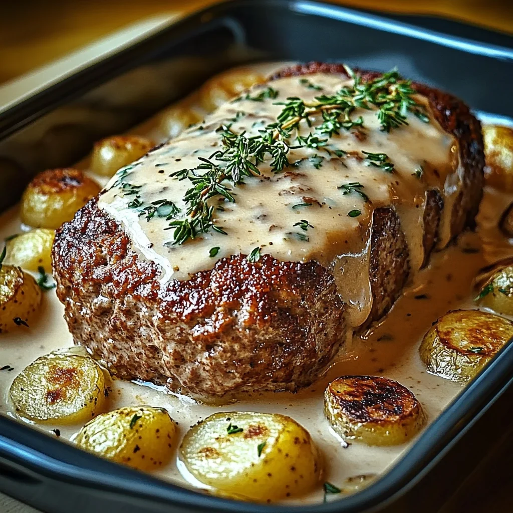 Köstlicher Hackbraten mit Kartoffeln in Sahne – Familienliebling!