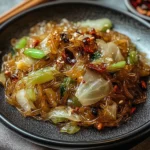 Schnelles Kohl Glasknudel Pfannengericht für Genussexperten