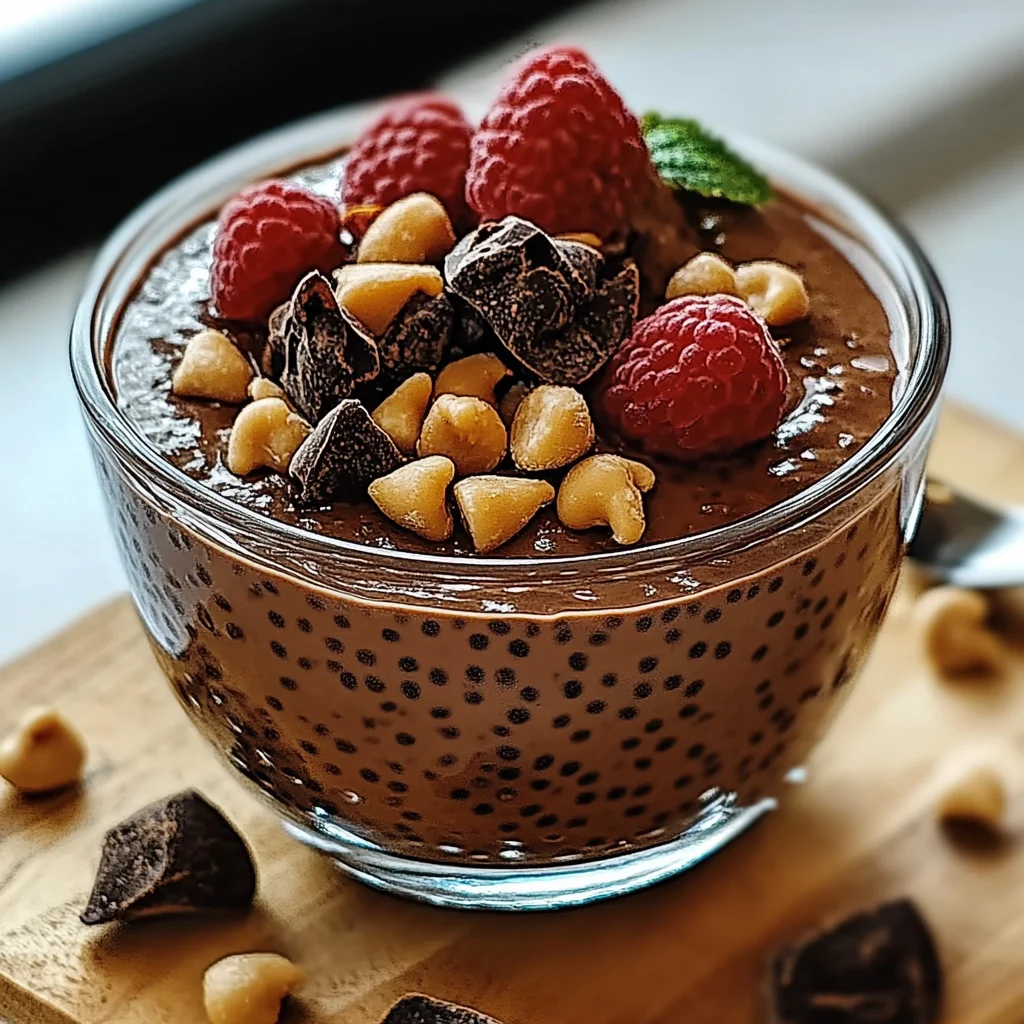 Schokoladen Chia Pudding für gesunde Naschkatzen