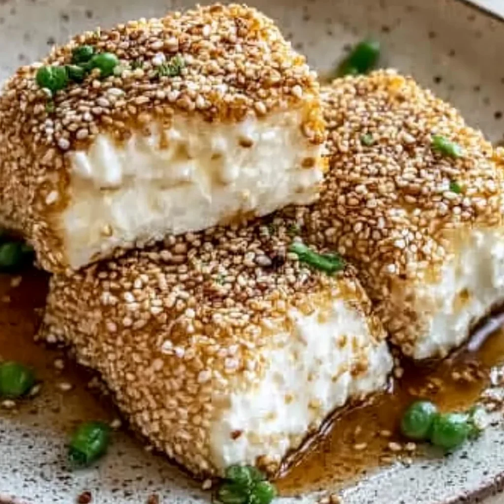 Sesamkrustiger Feta aus der Heißluftfritteuse