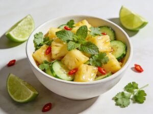 Tropische Erfrischung: Ananas-Gurke-Paradies-Salat
