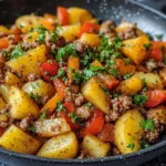 Bauerntopf mit Hackfleisch, Kartoffeln & Paprika