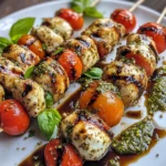 Caprese Hähnchen-Spieße für den perfekten Grillabend