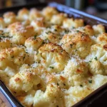Cremiger Knoblauch-Parmesan Blumenkohl Auflauf Rezept