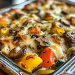 Cremiger Ofen Pilz Auflauf mit Gemüse & Käse – Einfach lecker!