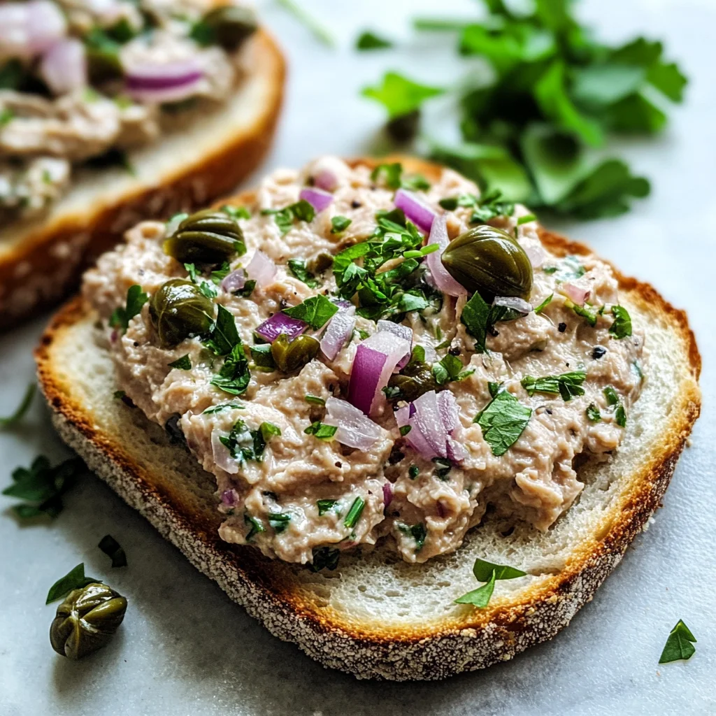 Cremiger Thunfisch Frischkäse Aufstrich: Kapern & Zwiebeln