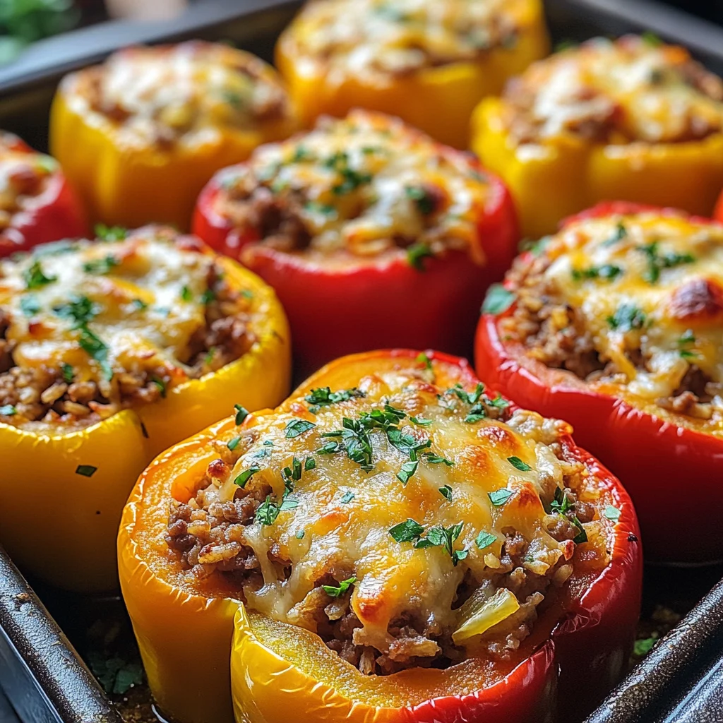 Einfaches Rezept für gefüllte Paprika mit Hackfleisch