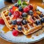 Fluffiger Waffelteig für Belgische Waffeln mit Vanillearoma