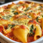 Gefüllte Muschelnudeln mit Ricotta und Spinat