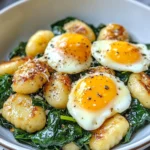 Gnocchi Breakfast Hash with Spinach and Eggs – Quick & Delicious!