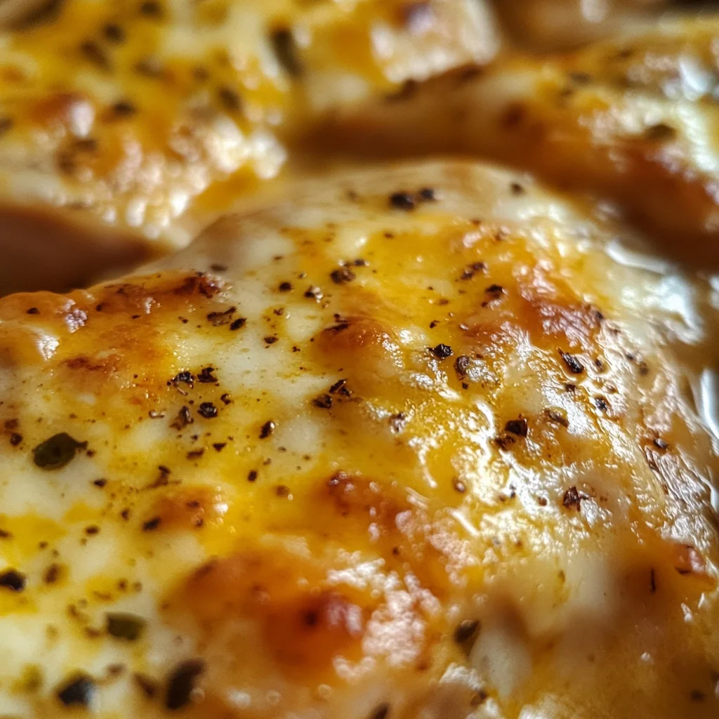Gratinierte Hähnchenbrust in pikanter Pfeffersauce