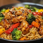 Hahnchen teriyaki nudeln