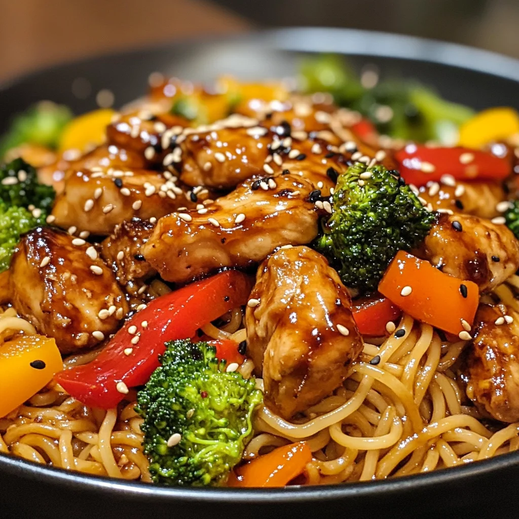 Hahnchen teriyaki nudeln