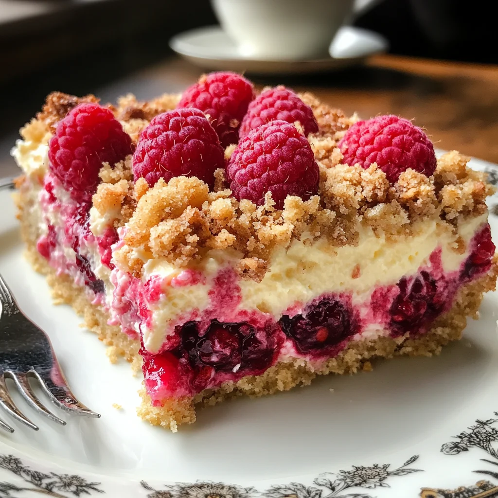 Himbeerkäsekuchen mit knusprigen Streuseln