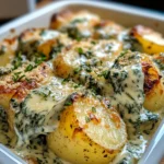 Leckere Spinatkartoffeln mit Käse-Sahne-Sauce Rezept