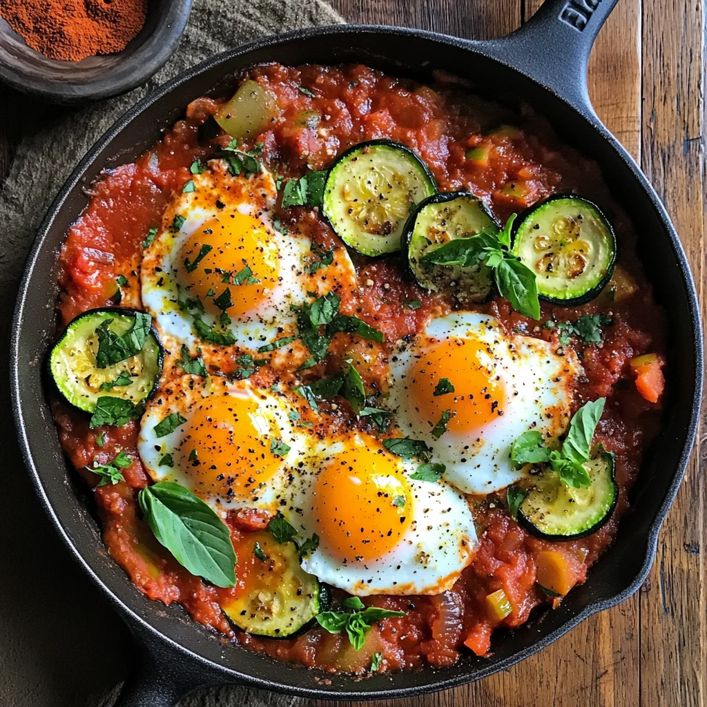 Low Carb Shakshuka: Zucchini-Kräuter-Genuss leicht gemacht!