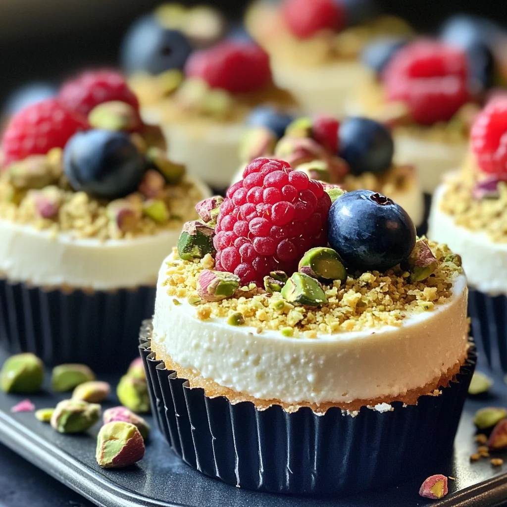 Mini Pistazien Cheesecakes: Lecker & einfach aus der Muffinform