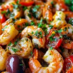 Pikante Griechische Garnelen Scampi mit Chili & Kräutern