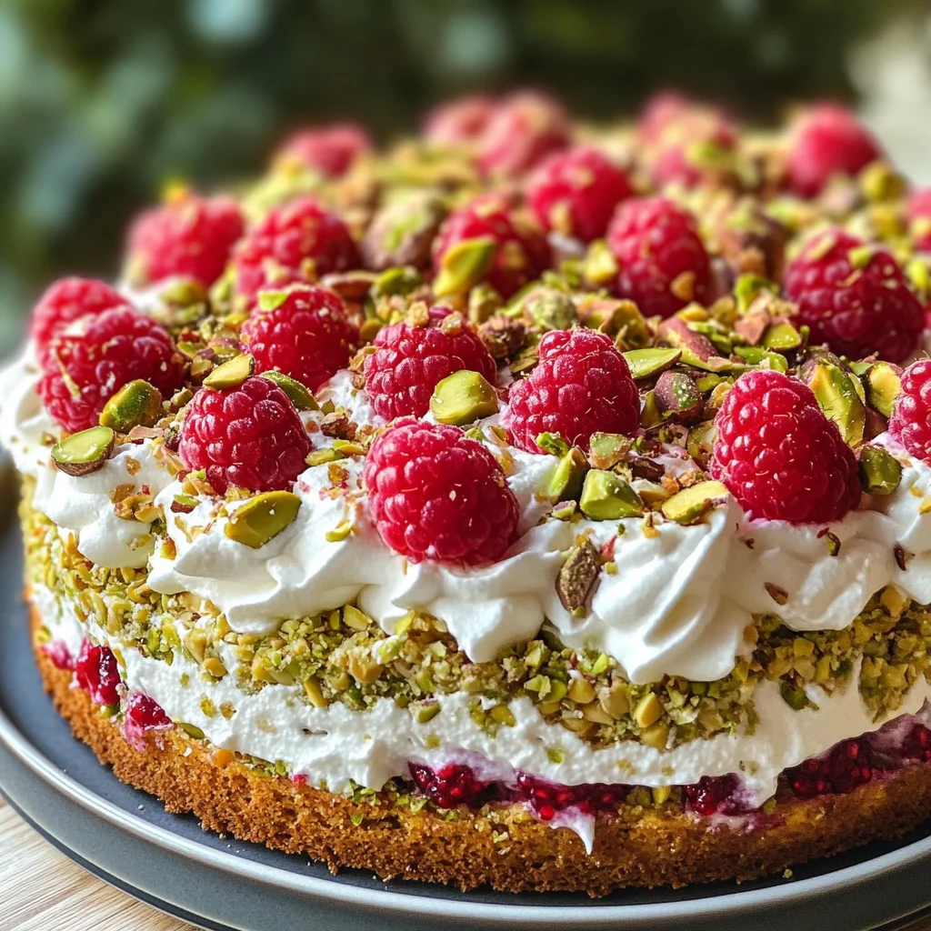 Pistazien-Himbeer-Kuchen: