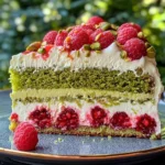 Pistazien-Himbeer-Torte mit Mascarpone-Creme