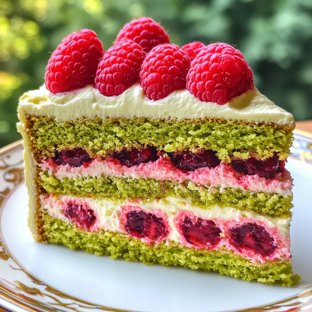 Pistazien-Himbeer-Torte