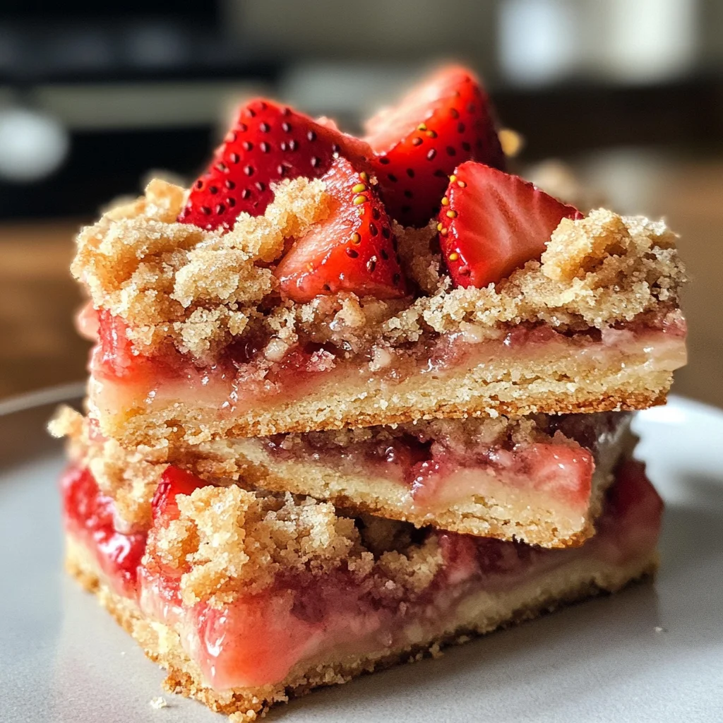 Sheet Pan Erdbeer-Shortbread-Cookie-Bars mit Topping