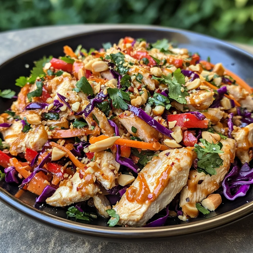 Thai Erdnuss-Hähnchen-Salat: Frisch, knackig, unwiderstehlich!