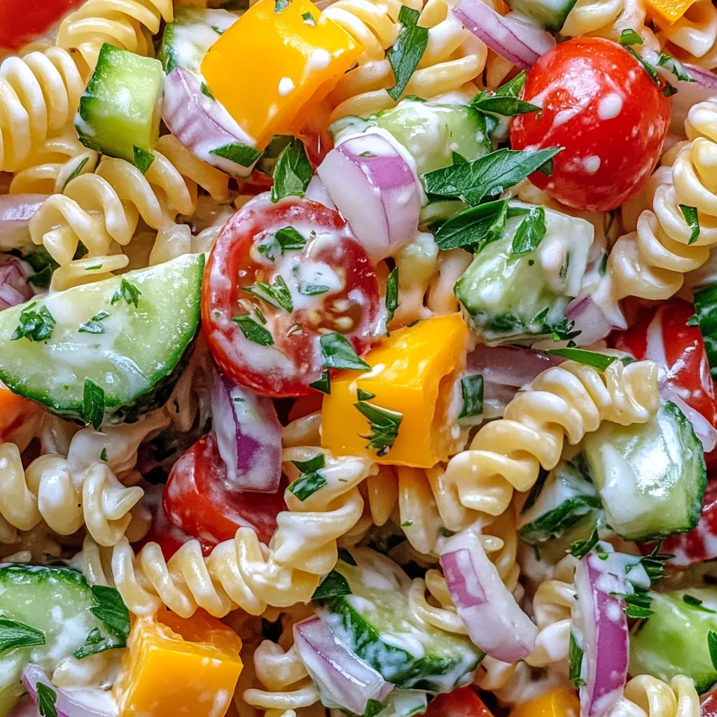 🥗 Leichter Nudelsalat mit Joghurt-Dressing